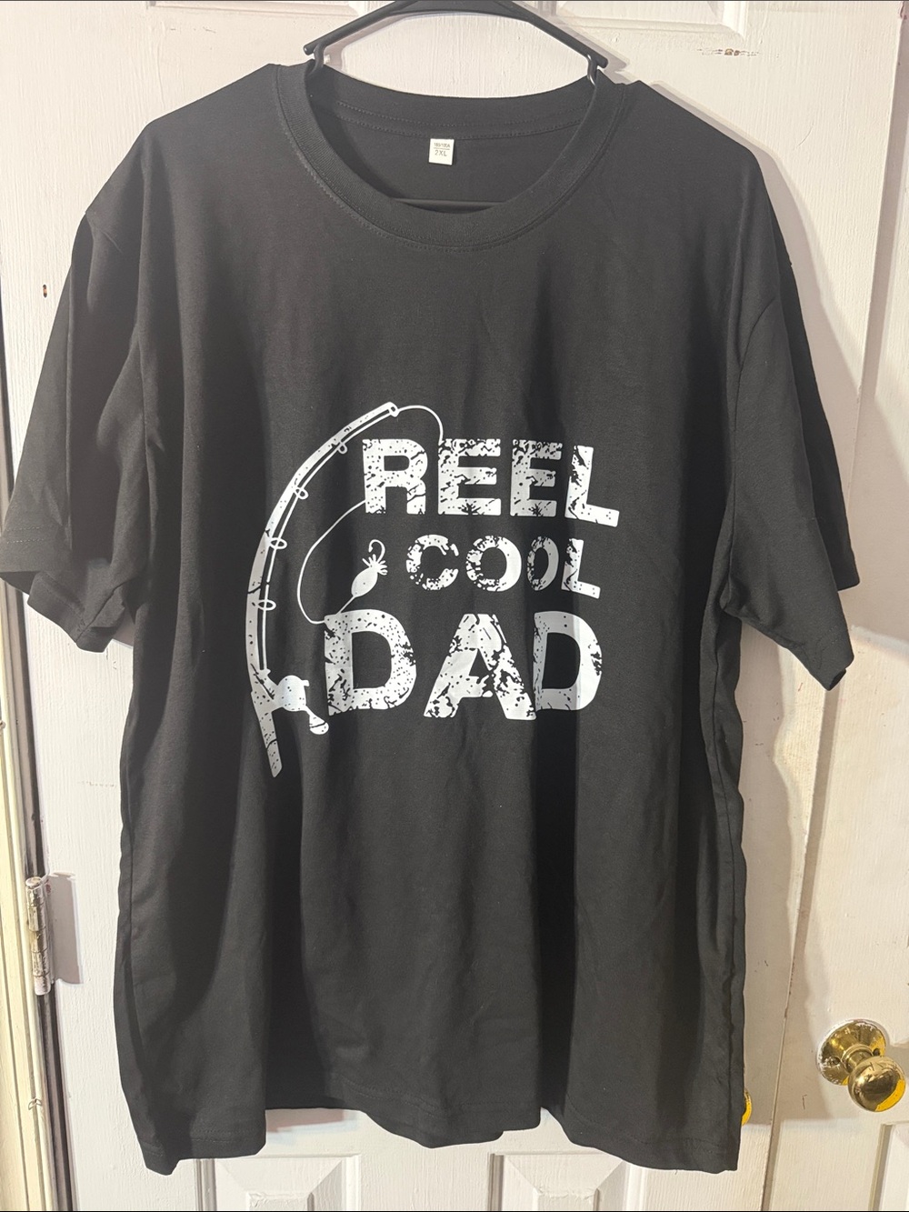 Gildan Black 'Reel Cool Dad' Graphic Tee